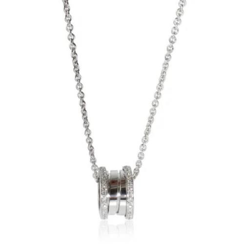 Pre-owned White Gold necklaces Bvlgari Vintage , Gray , Dames