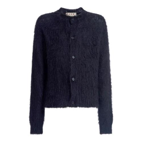 Zwarte Mohair Cardigan Sweater Marni , Black , Heren