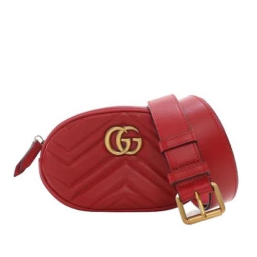 Pre-owned Leather shoulder-bags Gucci Vintage , Red , Dames