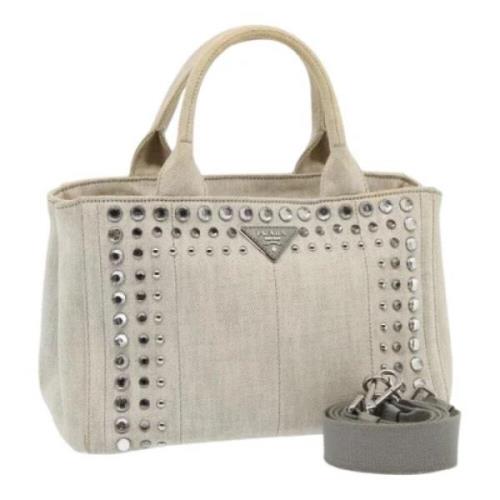 Pre-owned Canvas handbags Prada Vintage , Gray , Dames