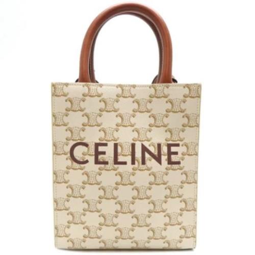 Pre-owned Leather celine-bags Celine Vintage , Beige , Dames