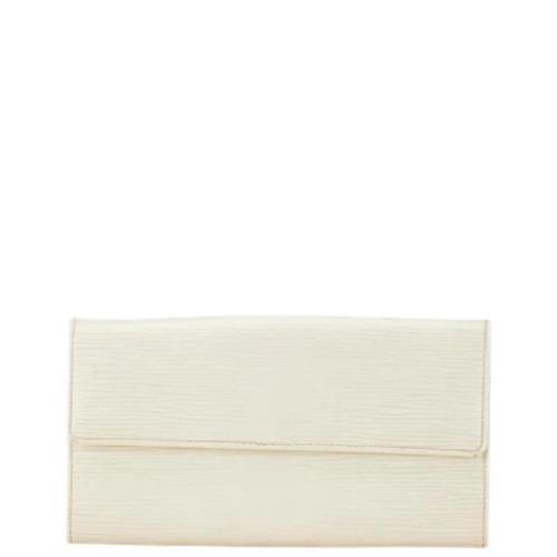 Pre-owned Leather wallets Louis Vuitton Vintage , White , Dames