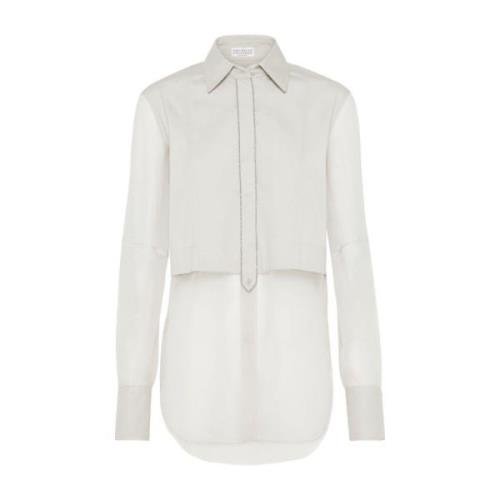 Elegante Overhemden Collectie Brunello Cucinelli , White , Dames