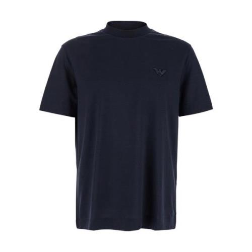 Aquila Floccata T-shirt voor heren Emporio Armani , Blue , Heren