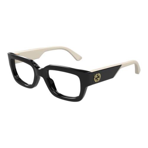 Stijlvol Zwart Witte Brillenmontuur Gucci , Black , Dames