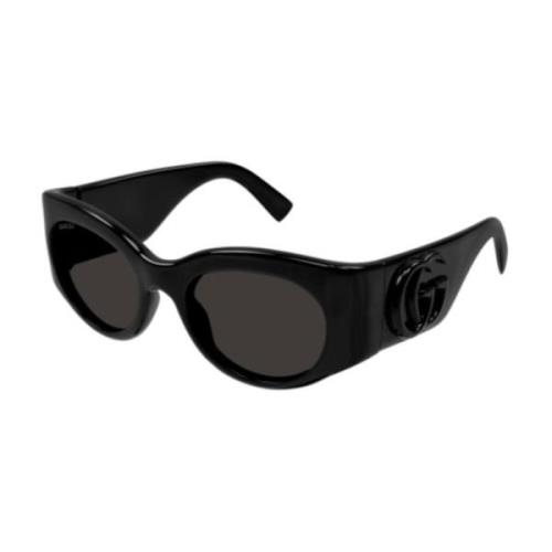 Stijlvolle zonnebril voor modeliefhebbers Gucci , Black , Unisex