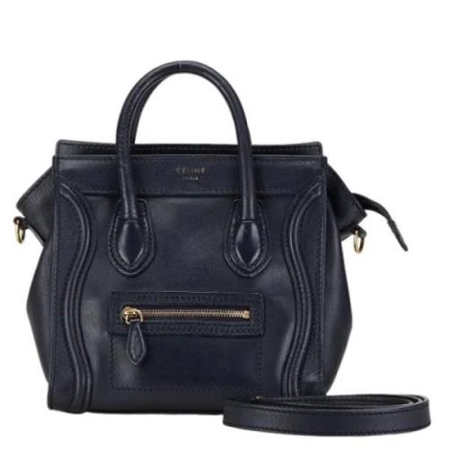 Pre-owned Leather celine-bags Celine Vintage , Blue , Dames