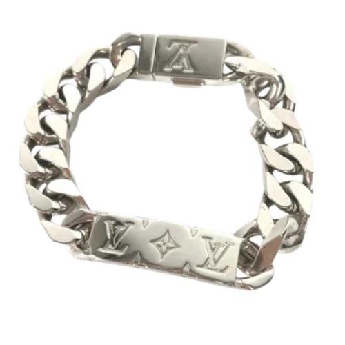 Pre-owned Fabric bracelets Louis Vuitton Vintage , Gray , Dames