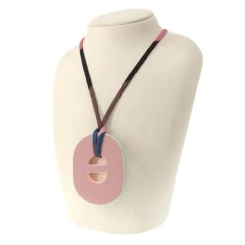 Pre-owned Silk necklaces Hermès Vintage , Pink , Dames