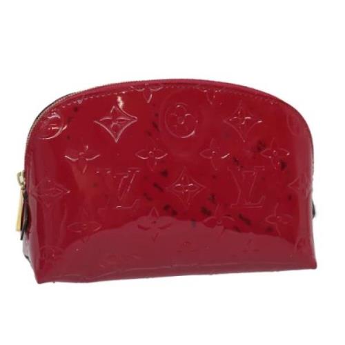 Pre-owned Leather pouches Louis Vuitton Vintage , Red , Dames