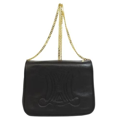 Pre-owned Leather celine-bags Celine Vintage , Black , Dames