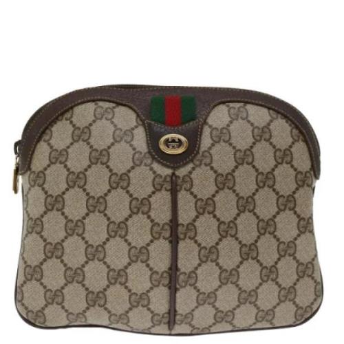 Pre-owned Canvas gucci-bags Gucci Vintage , Beige , Dames