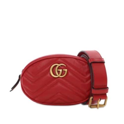 Pre-owned Leather shoulder-bags Gucci Vintage , Red , Dames