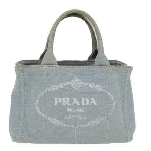 Pre-owned Canvas prada-bags Prada Vintage , Blue , Dames