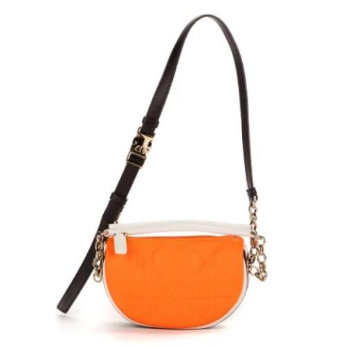 Pre-owned Leather shoulder-bags Dior Vintage , Orange , Dames