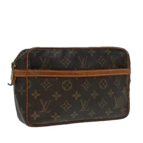 Pre-owned Canvas clutches Louis Vuitton Vintage , Brown , Dames