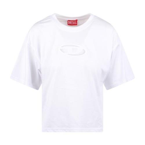 Logo Cut-Out T-Shirt Diesel , White , Dames