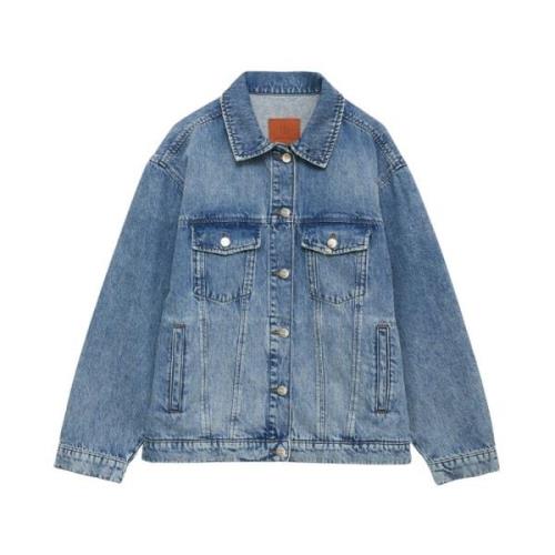 Denim jack met zilveren knopen Anine Bing , Blue , Dames