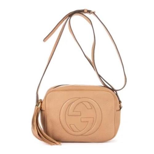 Pre-owned Leather shoulder-bags Gucci Vintage , Beige , Dames