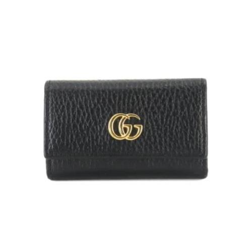 Pre-owned Leather key-holders Gucci Vintage , Black , Dames