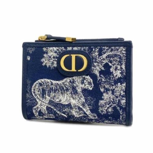 Pre-owned Canvas wallets Dior Vintage , Blue , Dames