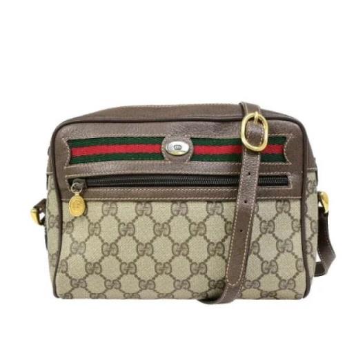 Pre-owned Canvas gucci-bags Gucci Vintage , Beige , Dames