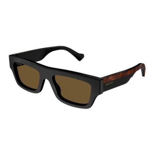 Stijlvolle zonnebril voor modefans Gucci , Black , Unisex