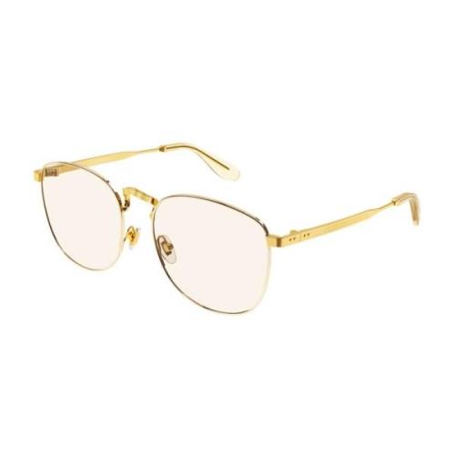 Stijlvolle zonnebril in geelgoud Gucci , Yellow , Unisex