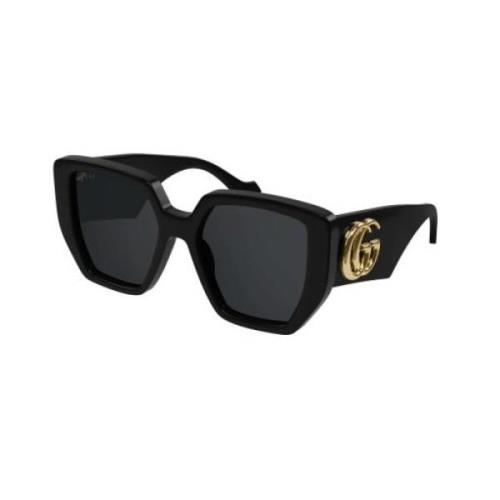 Stijlvolle zonnebril voor modefanaten Gucci , Black , Unisex