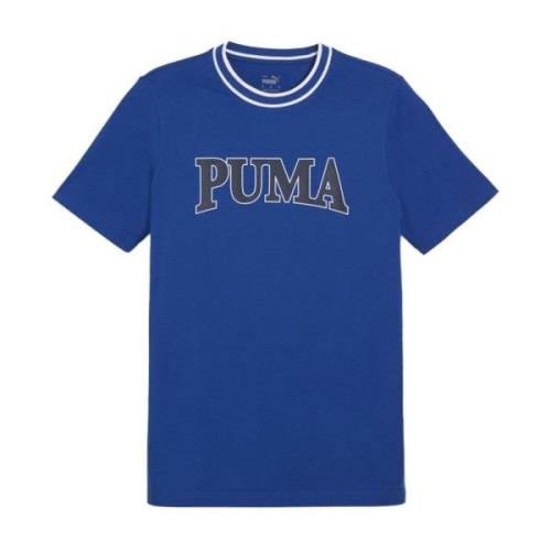 Grafische Squad Katoenen T-shirt Blauw Puma , Blue , Heren