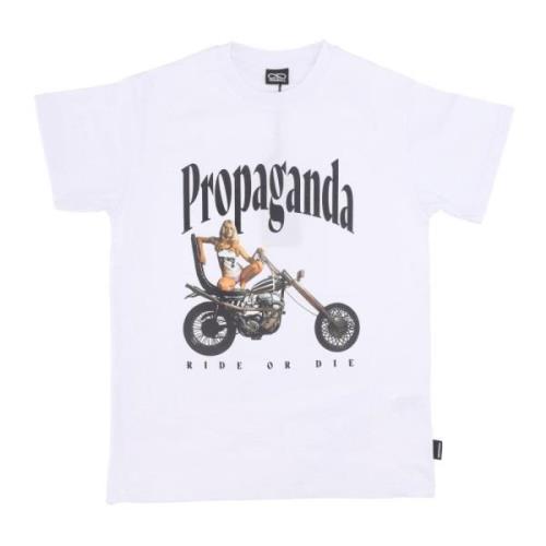 Stijlvolle Heren Tee Wit T-shirt Propaganda , White , Heren