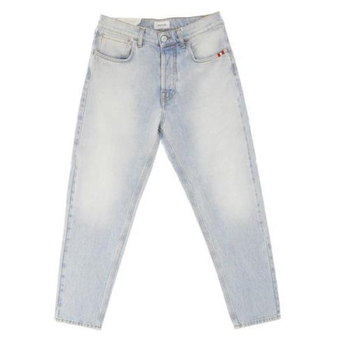 Klassieke knie denim herenjeans Amish , Blue , Heren