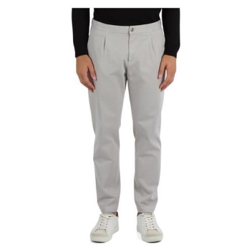 Slim-fit stretch katoenen broek At.P.Co , Gray , Heren