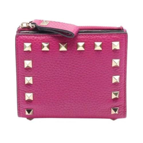 Pre-owned Leather wallets Valentino Vintage , Pink , Dames