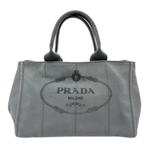 Pre-owned Canvas prada-bags Prada Vintage , Gray , Dames