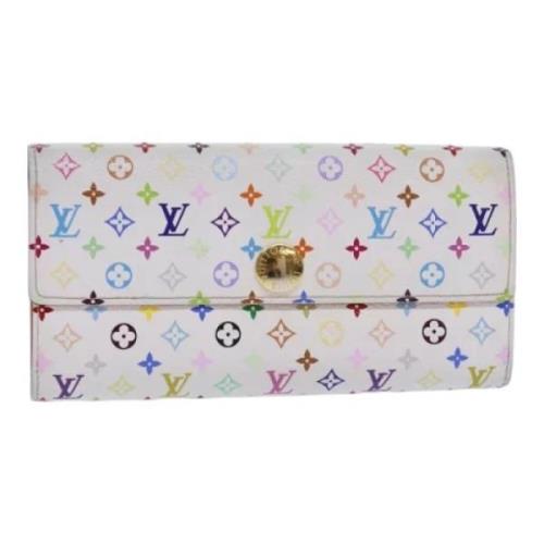 Pre-owned Canvas wallets Louis Vuitton Vintage , White , Heren