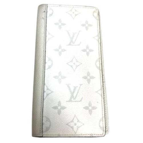 Pre-owned Leather wallets Louis Vuitton Vintage , White , Heren