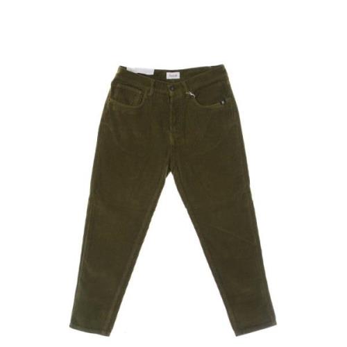 Army Green Velvet Lange Broek Amish , Green , Heren