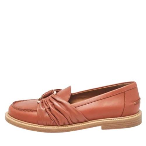 Pre-owned Leather flats Chloé Pre-owned , Brown , Dames