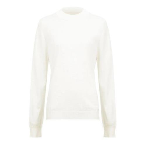 Witte Gebreide Trui met Ribboord Maison Margiela , White , Heren