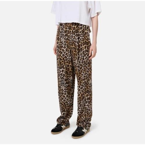 Dierenprint Rechte Pijp Broek Elisabetta Franchi , Brown , Dames