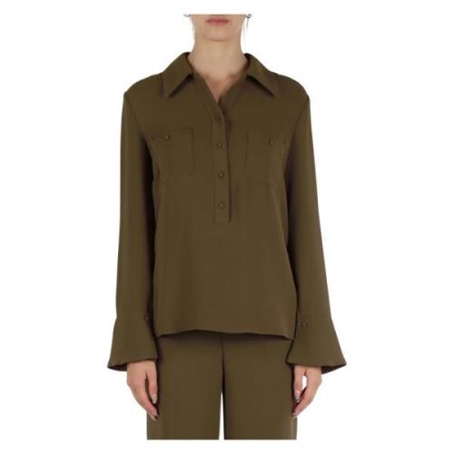 Sable' Crepe Shirt Maliparmi , Green , Dames