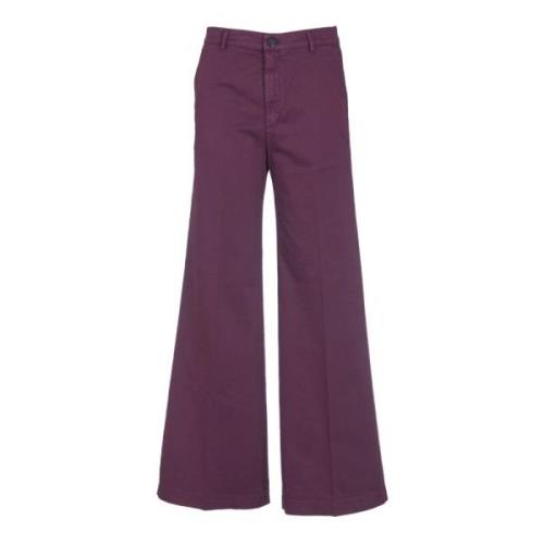 Essentiële Wijde Pijp Broek Forte Forte , Purple , Dames