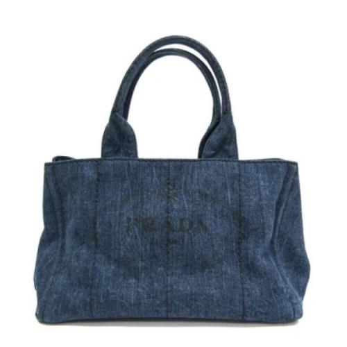 Pre-owned Denim prada-bags Prada Vintage , Blue , Dames