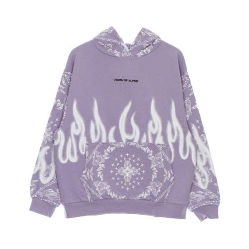 Bandana Print Lichtgewicht Hoodie Lila Vision OF Super , Purple , Here...