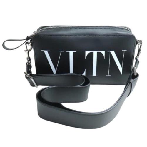 Pre-owned Leather shoulder-bags Valentino Vintage , Black , Dames