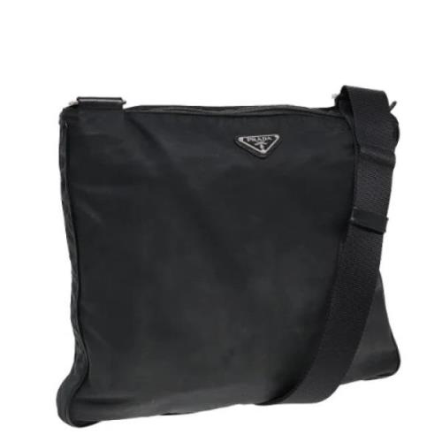 Pre-owned Nylon shoulder-bags Prada Vintage , Black , Dames