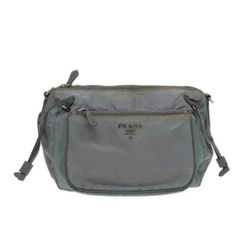 Pre-owned Fabric shoulder-bags Prada Vintage , Gray , Dames