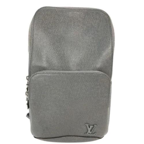 Pre-owned Leather louis-vuitton-bags Louis Vuitton Vintage , Gray , He...