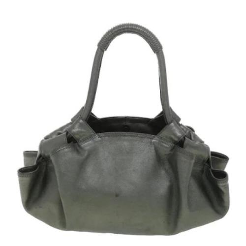 Pre-owned Leather handbags Loewe Pre-owned , Gray , Dames